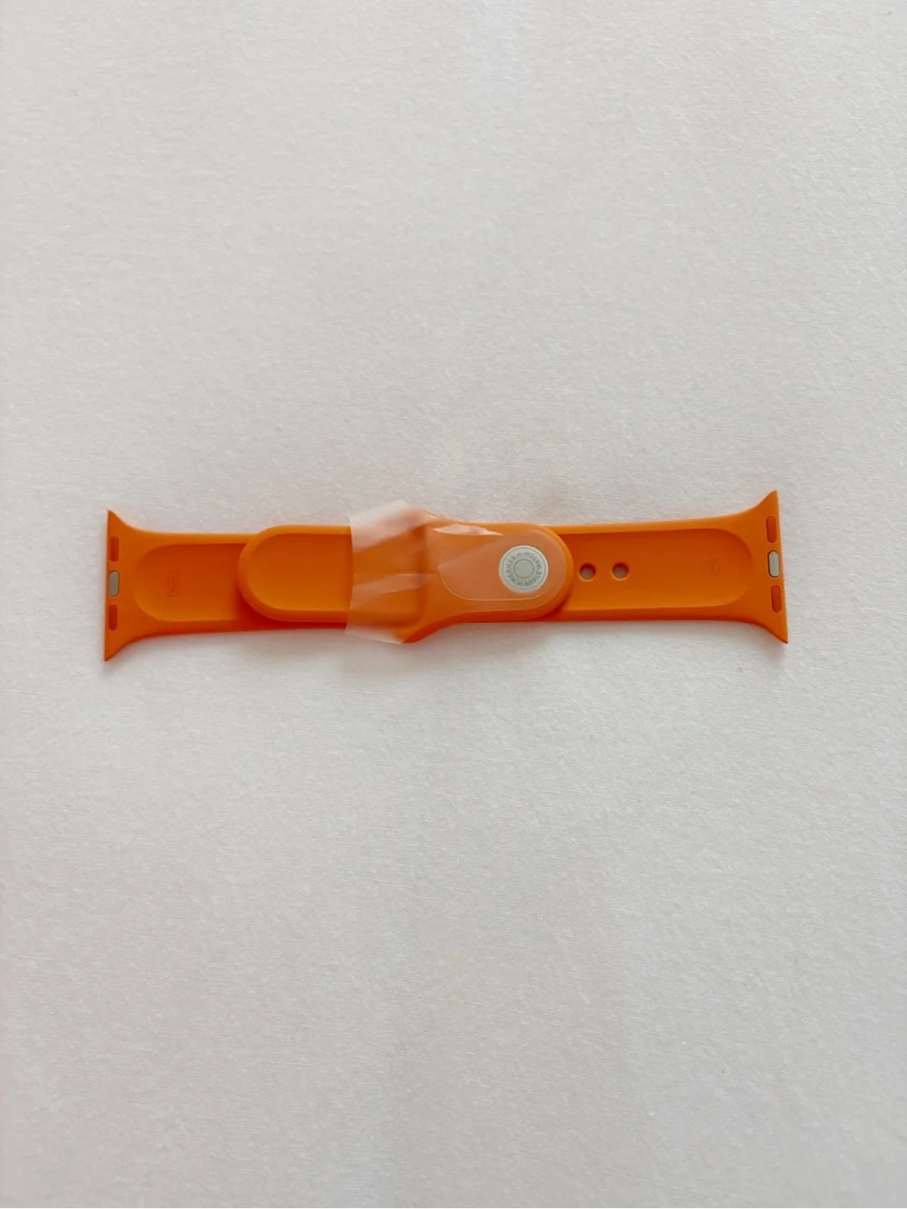 NWT Hermés Orange Silicone Apple Watch Band
